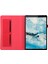 Lenovo Tab M10 Plus (3. Nesil) Tablet Kılıfı Kumaş Dokulu Kart Tutucu Deri Kapak-Kırmızı (Yurt Dışından) 3