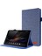 Kumaş Dokulu Kart Yuvaları Stand Deri Kılıf Lenovo Tab M8/tab M8 (2. Nesil)-Mavi (Yurt Dışından) 1
