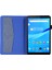 Kumaş Dokulu Kart Yuvaları Stand Deri Kılıf Lenovo Tab M8/tab M8 (2. Nesil)-Mavi (Yurt Dışından) 3