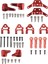 Metal Yükseltilmiş Parçalar Direksiyon Kupası Salıncak Kolu Amortisör Plaka Seti Wltoys P929 P939 K969 K979 K989 K999 1/28 Rc Araba, Kırmızı (Yurt Dışından) 2