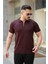 Erkek Fermuarlı Polo Yaka Slim Fit Triko T-Shirt 1