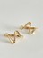 Dalga Formlu Modern Gold Küpe 1