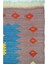 Iran Koçan Yünden El Dokuma Mavi ve Mor Renk Sofra Kilimi 90X90 cm (0.81 M²) 4