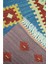 Iran Koçan Yünden El Dokuma Mavi ve Mor Renk Sofra Kilimi 90X90 cm (0.81 M²) 5