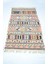 Konya Karapınar El Dokuma Pembe ve Krem Kirmen Yün Kilim 76X121 cm (0.92 M²) 2