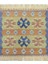 Yünden El Dokuma Turuncu ve Mavi Renk Ince Kök Kilim 40X40 cm (0.16 M²) 1