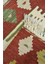 Yünden El Dokuma Kırmızı Renk Ince Kök Kilim 40X40 cm (0.16 M²) 3