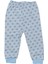 Erkek Bebek Mavi Yıldız Baskılı Çıtçıtlı Pijama Takımı 4