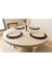 Traverten Desen Ahşap Mdf Yuvarlak 90CM Çapında Sabit Mermer Desenli 4-5 Kişilik Mutfak Masası 3