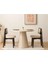 Traverten Desen Ahşap Mdf Yuvarlak 90CM Çapında Sabit Mermer Desenli 4-5 Kişilik Mutfak Masası 4