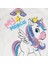 Kız Bebek Beyaz Pembe Unicorn Desenli Zıbın 3'lü Takım 3
