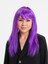 Etkinlik Gösteri Kostüm Peruğu İçin Mor Düz Kesim Saç Peruk 2
