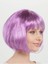 Büro Ev Ofis Etkinlik Gösteri Kostüm Peruğu Için Düz Kesim Küt Rose Pembe Saç Peruk 3