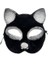 Etkinlik Gösteri Kedi Kostüm Maskesi İçin Siyah Silver Simli Maske 2
