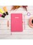 13x21 cm Pembe Deri Sert Kapak Noktalı Tarihsiz Dikişli Defter 5