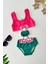(2-8 Yaş) Cow Desenli Kız Çocuk mayo bikini - Pembe 1