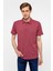 Koyu Bordo Regular Armürlü Polo Yaka Tişört 1