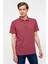 Koyu Bordo Regular Armürlü Polo Yaka Tişört 2