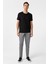 Siyah Slim Fit Armürlü Bisiklet Yaka Tişört 5