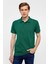 Koyu Yeşil Slim Fit Armürlü Polo Yaka Tişört 2