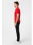Kırmızı Slim Fit Armürlü Polo Yaka Tişört 4