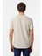 Bej Slim Fit Armürlü Bisiklet Yaka Tişört 5