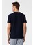 Lacivert Slim Fit Armürlü Bisiklet Yaka Tişört 4