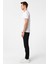 Beyaz Slim Fit Armürlü Bisiklet Yaka Tişört 3