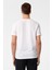 Beyaz Slim Fit Armürlü Bisiklet Yaka Tişört 4