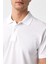 Beyaz Slim Fit Armürlü Polo Yaka Tişört 3