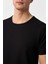 Siyah Slim Fit Armürlü Bisiklet Yaka Tişört 2