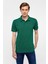Koyu Yeşil Slim Fit Armürlü Polo Yaka Tişört 1