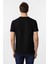 Siyah Slim Fit Armürlü Bisiklet Yaka Tişört 4