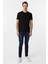 Siyah Slim Fit Armürlü Bisiklet Yaka Tişört 5