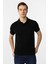 Siyah Slim Fit Düz Polo Yaka Tişört 1