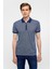 Lacivert Slim Fit Baskılı Polo Yaka Tişört 1