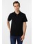 Siyah Regular Armürlü Polo Yaka Tişört 2