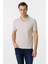 Bej Slim Fit Armürlü Polo Yaka Tişört 2