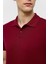 Koyu Bordo Slim Düz Polo Yaka Tişört 4