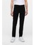 Siyah Slim Fit 5 Cep Kalıp Armürlü Kanvas Pantolon 3