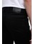 Siyah Slim Fit 5 Cep Kalıp Armürlü Kanvas Pantolon 5