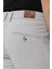 Gri Slim Fit Armürlü Kanvas Pantolon 5