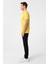 Sarı Slim Fit Armürlü Polo Yaka Tişört 4
