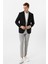 Siyah Regular Fit Mono Yaka 6 Drop Ceket 2