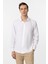 Beyaz Slim Fit Düz Klasik Yaka Gömlek 2