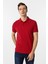 Kırmızı Slim Fit Düz Polo Yaka Tişört 2