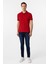 Kırmızı Slim Fit Düz Polo Yaka Tişört 5