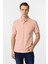 Koyu Pembe Regular Armürlü Polo Yaka Tişört 2