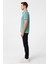 Su Yeşili Slim Fit Armürlü Polo Yaka Tişört 4