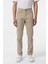 Bej Slim Fit Düz Kanvas Pantolon 2